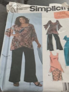 Simplicity Pattern 5107 Women's Plus Size 26w-32w Tunic Top Pants And Skirt New